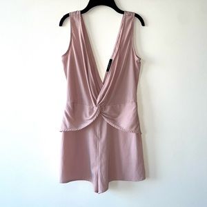 Pale Pink Deep V Romper